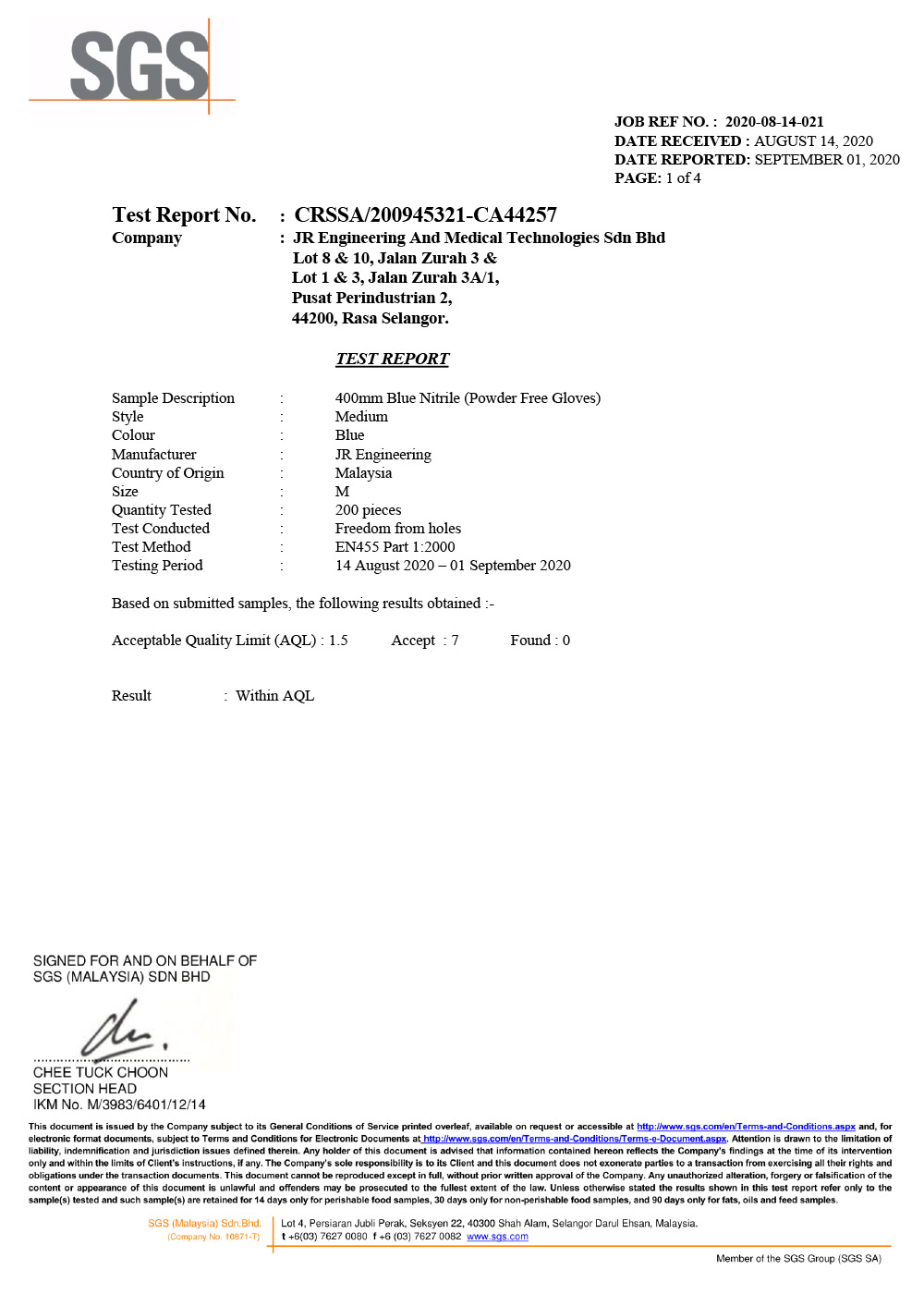 SGS-TEST--BLUE-NITRILE-GLOVES--400MM-BLUE-NITRILE